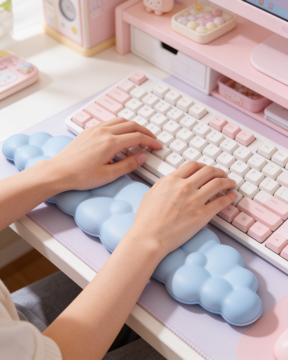 Smartsitters Cloud Design Mouse Pad — in use