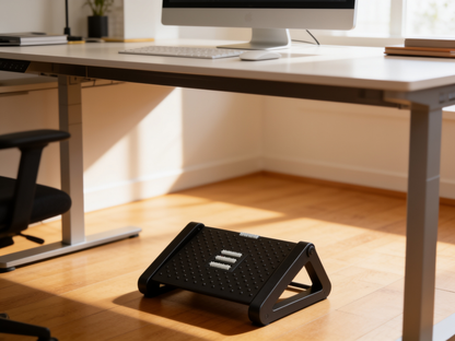 Smartsitters Height Adjustable Footrest — lifestyle under desk