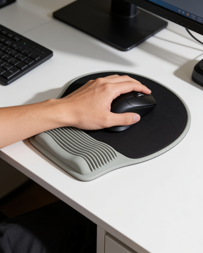 Smartsitters Wrist Support Mouse Pad — in use